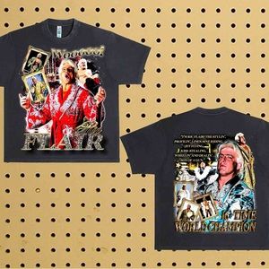 Ric Flair WWE, wrestling T-shirt, double side size large